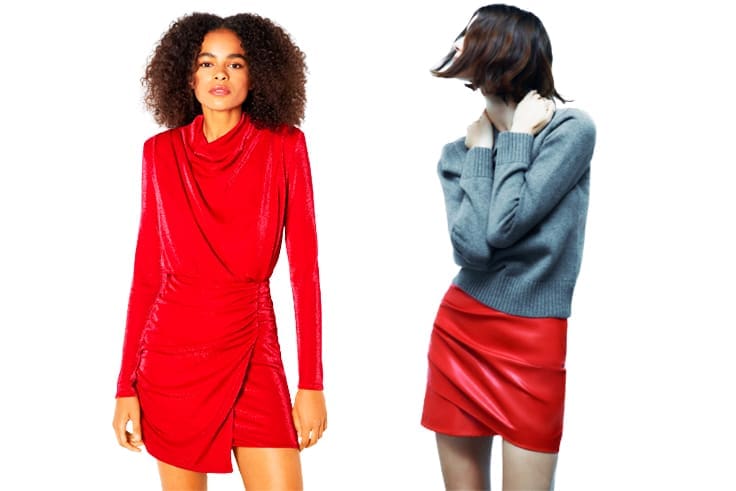 outfits navideños rojo pasión